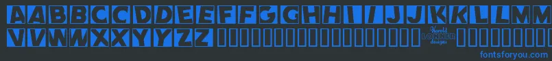 CometNegative Font – Blue Fonts on Black Background