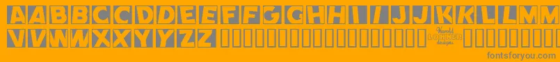 CometNegative Font – Gray Fonts on Orange Background