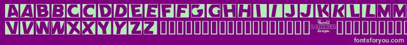 CometNegative Font – Green Fonts on Purple Background