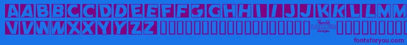 CometNegative Font – Purple Fonts on Blue Background