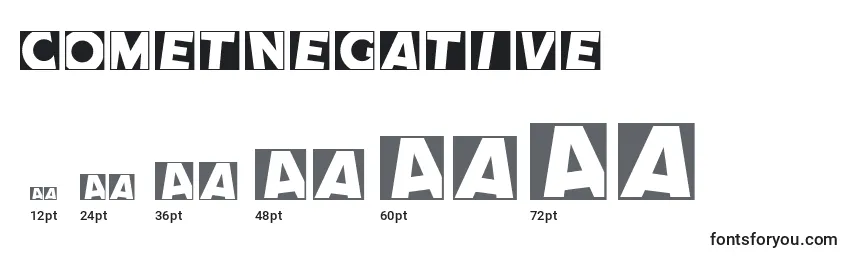 CometNegative Font Sizes
