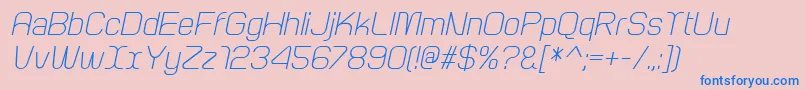 ArcleItalic Font – Blue Fonts on Pink Background