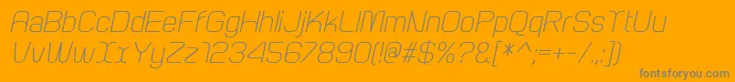 ArcleItalic Font – Gray Fonts on Orange Background