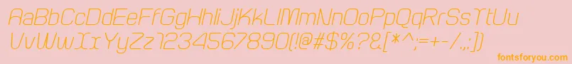 ArcleItalic Font – Orange Fonts on Pink Background