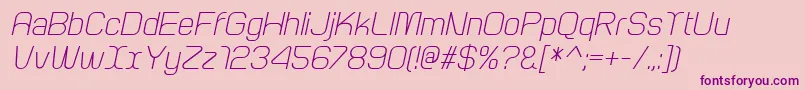 ArcleItalic Font – Purple Fonts on Pink Background