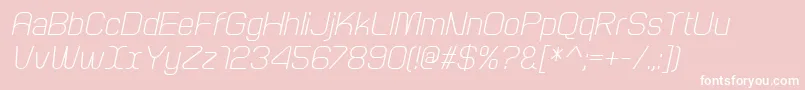 ArcleItalic Font – White Fonts on Pink Background