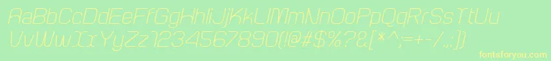 ArcleItalic Font – Yellow Fonts on Green Background