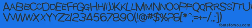 SfBeavertonScMedium Font – Black Fonts on Blue Background