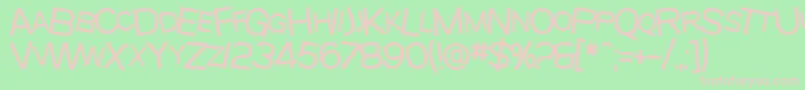 SfBeavertonScMedium Font – Pink Fonts on Green Background