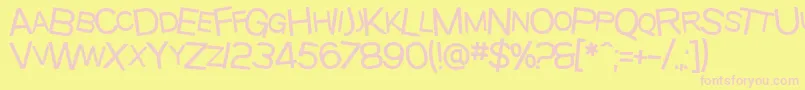 SfBeavertonScMedium Font – Pink Fonts on Yellow Background