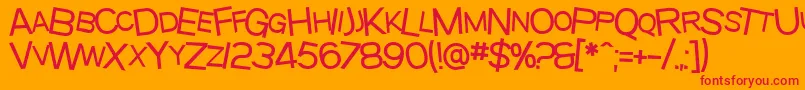 SfBeavertonScMedium Font – Red Fonts on Orange Background