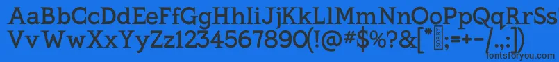 KingthingsSerifique Font – Black Fonts on Blue Background