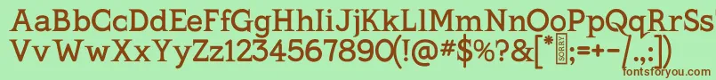 KingthingsSerifique Font – Brown Fonts on Green Background