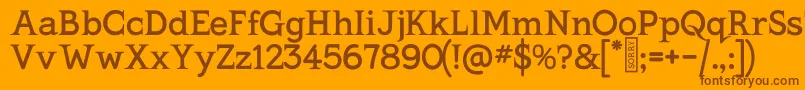 KingthingsSerifique Font – Brown Fonts on Orange Background