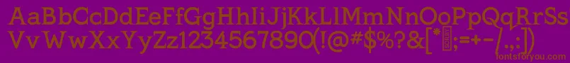 KingthingsSerifique Font – Brown Fonts on Purple Background