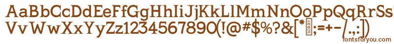 KingthingsSerifique-fontti – ruskeat fontit valkoisella taustalla