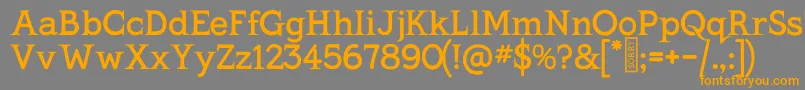 KingthingsSerifique Font – Orange Fonts on Gray Background