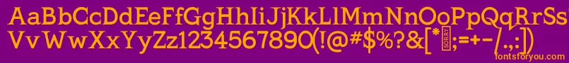 KingthingsSerifique Font – Orange Fonts on Purple Background