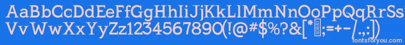 KingthingsSerifique Font – Pink Fonts on Blue Background