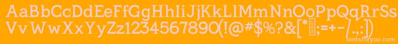 フォントKingthingsSerifique – オレンジの背景にピンクのフォント