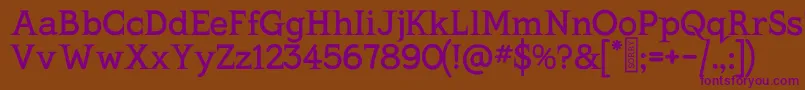 KingthingsSerifique Font – Purple Fonts on Brown Background