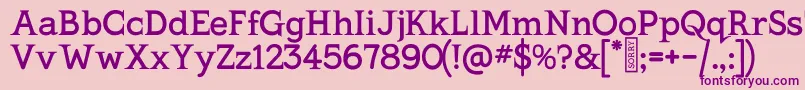 KingthingsSerifique Font – Purple Fonts on Pink Background