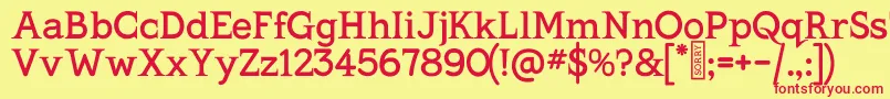 KingthingsSerifique Font – Red Fonts on Yellow Background