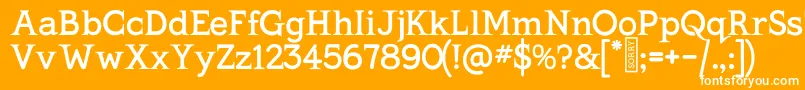 KingthingsSerifique Font – White Fonts on Orange Background