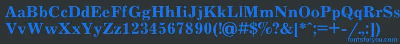 JournalBold Font – Blue Fonts on Black Background