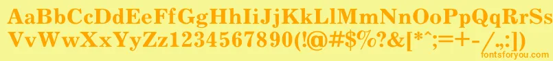 JournalBold Font – Orange Fonts on Yellow Background