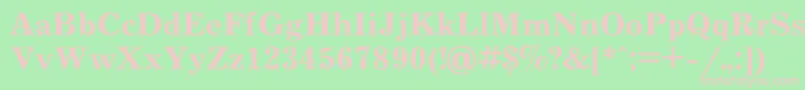 Шрифт JournalBold – розовые шрифты на зелёном фоне