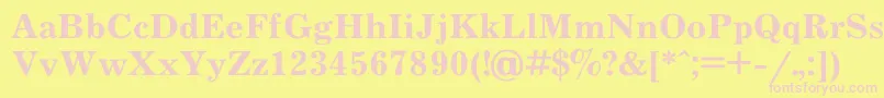 JournalBold Font – Pink Fonts on Yellow Background
