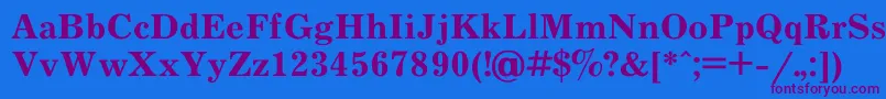 JournalBold Font – Purple Fonts on Blue Background