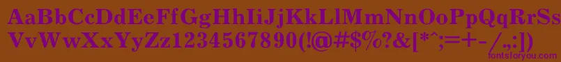 JournalBold Font – Purple Fonts on Brown Background