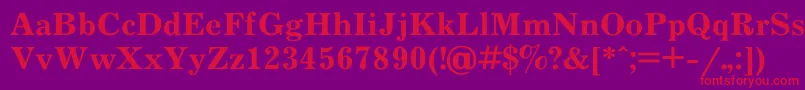 JournalBold Font – Red Fonts on Purple Background