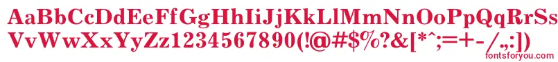 JournalBold-Schriftart – Rote Schriften auf weißem Hintergrund
