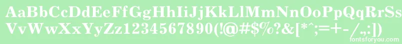 フォントJournalBold – 緑の背景に白い文字