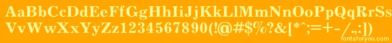 JournalBold Font – Yellow Fonts on Orange Background
