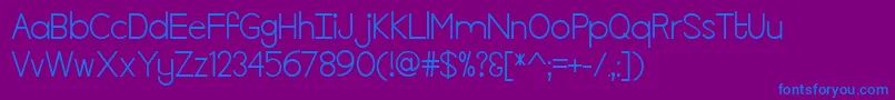 MfKillTheLights Font – Blue Fonts on Purple Background