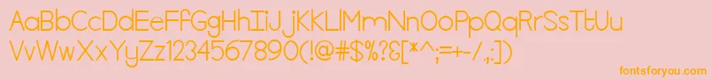 MfKillTheLights Font – Orange Fonts on Pink Background