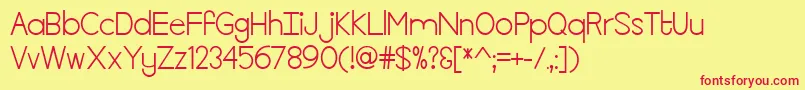 MfKillTheLights Font – Red Fonts on Yellow Background