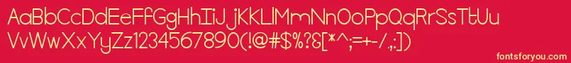 MfKillTheLights Font – Yellow Fonts on Red Background