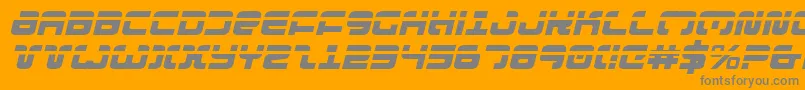 Exedoreli-Schriftart – Graue Schriften auf orangefarbenem Hintergrund