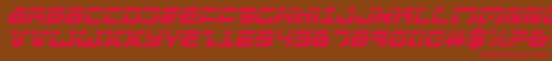 Exedoreli-Schriftart – Rote Schriften auf braunem Hintergrund