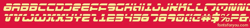 Exedoreli Font – Yellow Fonts on Red Background