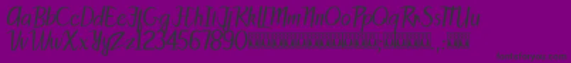 フォントPattySans – 紫の背景に黒い文字