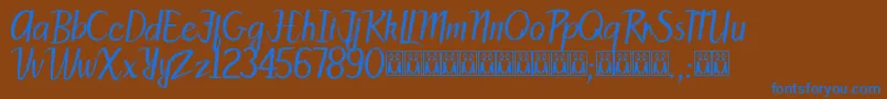 PattySans Font – Blue Fonts on Brown Background