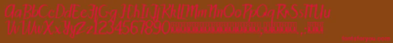 PattySans Font – Red Fonts on Brown Background