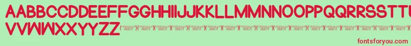 NormalsometimesRegular Font – Red Fonts on Green Background