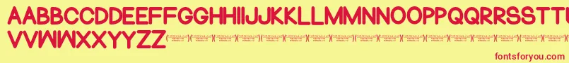NormalsometimesRegular Font – Red Fonts on Yellow Background